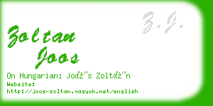 zoltan joos business card